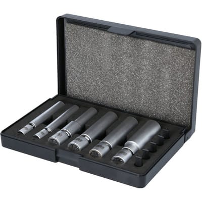 Ks Tools 1/4 + 3/8 Spezial-Glüh- und Zündkerzen-Stecknuss-Satz mit Gelenk, 11-tlg