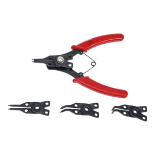 Sprengringzange mit auswechselbaren Köpfen 160 mm 5-tlg.