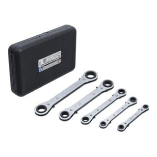 Bgs Technic - Ratschen-Ringschlüssel-Satz, gerade, umschaltbar sw 6 x 8 - 19 x 22 mm 5-tlg.