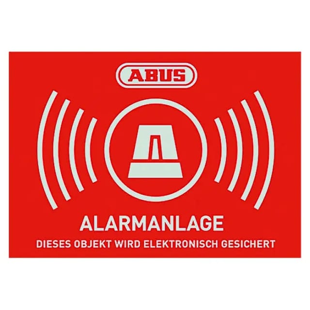 Abus Warnaufkleber Alarm AU1312 74 x 52,5 mm Warnaufkleber