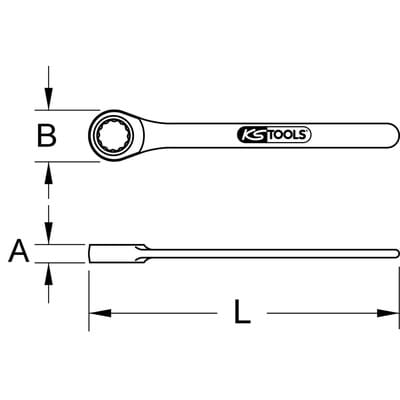 Ks Tools edelstahl Einringschlüssel, 12 mm