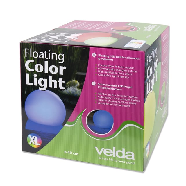 Velda Floating Color Light LED-Schwimmkugel XL Ø 40cm 123456
