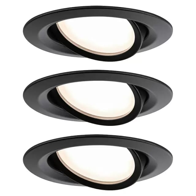 Paulmann 93082 Set Nova Plus LED-Einbauleuchte LED 6 W Schwarz