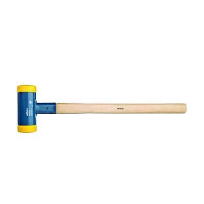 Vorschlaghammer rückschlagfrei, mittelhart mit Hickory-Holzstiel, Rund-Schlagkopf 100, 1000 mm (02091) - Wiha