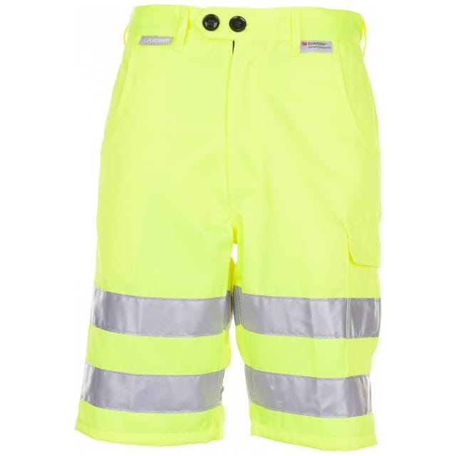 Arbeitshose Shorts Warnschutz uni gelb Größe XXL