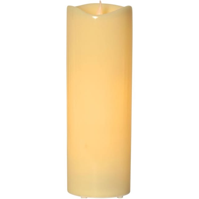 Star Trading - led Outdoor-Kerze ,Grande', flackernd, Batterie, Timer, creme, 38cm