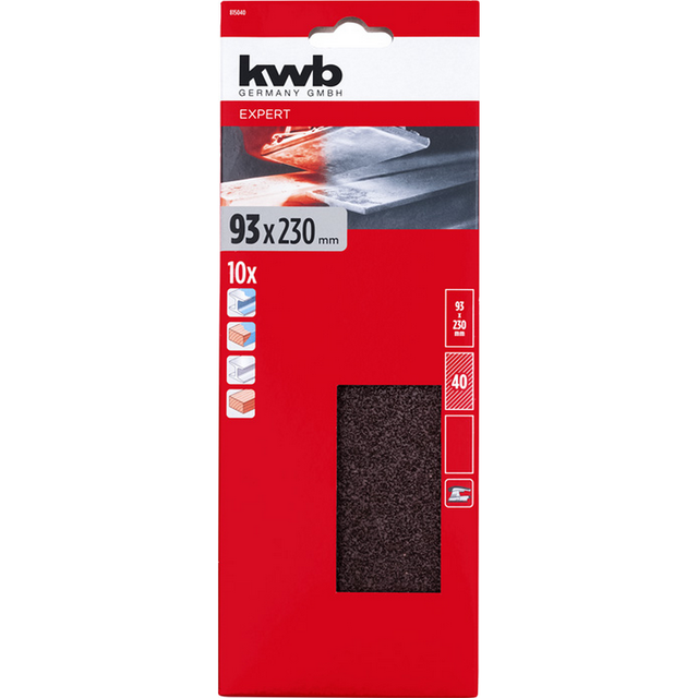 KWB Schleifstreifen HOLZ & METALL, Korund, 93 x 230 mm, 40 - 815040