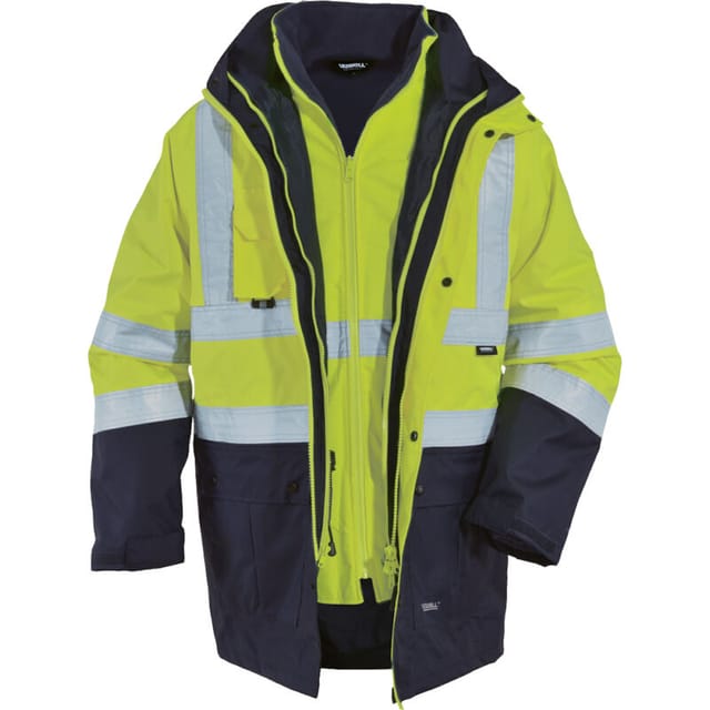 Warnschutz Parka 5 in 1, VWJK44 Gr. s gelb/marine - Vizwell