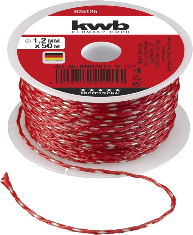 Maurerschnur 50 m, Rot - 925125 - KWB