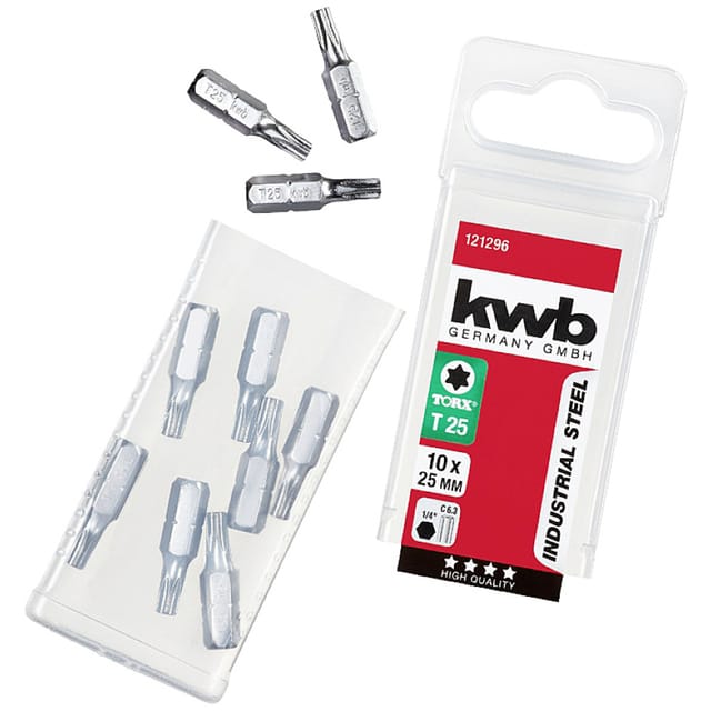 KWB - 121296 TX-Bit t 25 Stahl c 6.3 10 St.