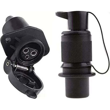 3-poliger Anhängerstecker Und -buchse, 12 V, Wasserdicht, 3-poliger Anhängerstecker (weiblich Auf Männlich), 3-polige Anhängerbuchse Für Anhängerkupplung, Geeignet Für Anhänger, Wohnmobile Und Pkw, 2-