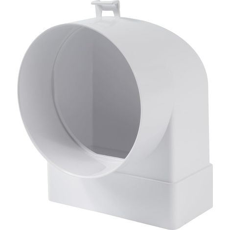 X 90°-kanalverbinder 110 X 55 Mm Übergangsrundrohr 100 Mm, Robuster Kunststoff Für Hlk-systeme