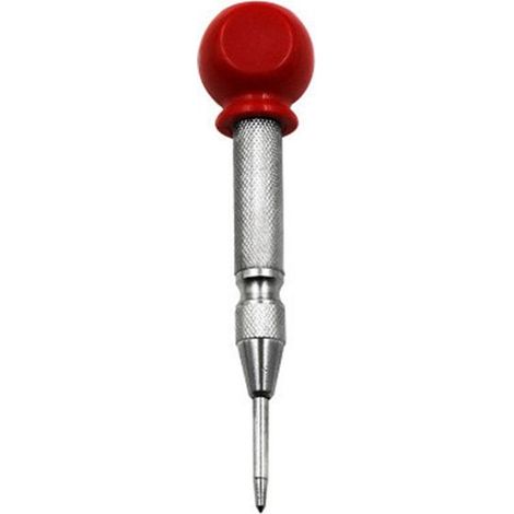 Halbautomatisches Bohrwerkzeug Mit Federstempel Zum Markieren Des Startlochs (1 Stück, Silber Mit Kappe)