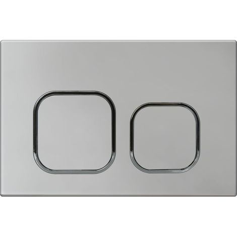Wc-spülplatte, Zweimengenspülung, Abs, Silbergrau, Kompatibel Mit Geberit Sigma