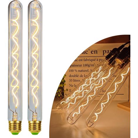 T300 Led-lampen, E27-sockel, Dimmbar, Spiralglühfaden, Warmweißes Licht 2000k, Für Kronleuchter