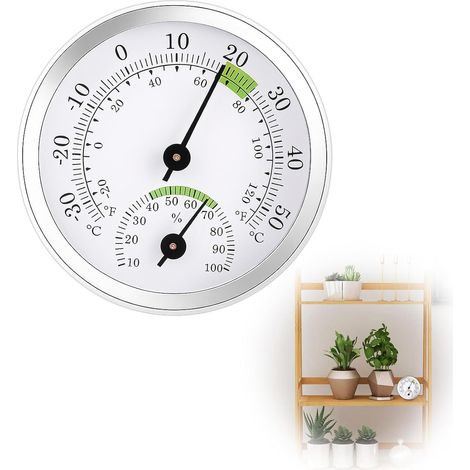 Analoges Thermometer-hygrometer, 5,8 Cm, Batterielos, Für Zuhause, Büro, Gewächshaus