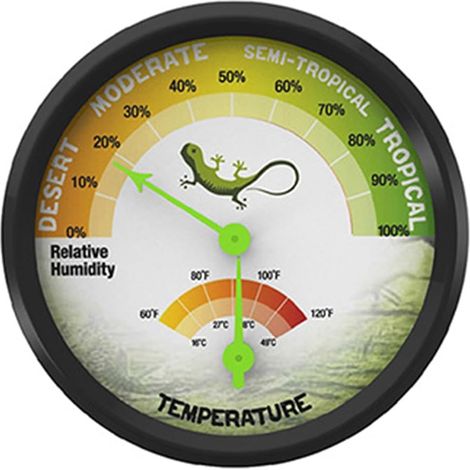 Hygrometer, Analoge Anzeige, Misst Temperatur Und Luftfeuchtigkeit, Für Terrarien Und Zucht
