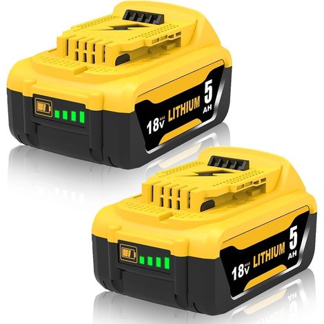 2-teiliger Akku, 5,0 Ah, Lithium-ionen, 18 V, Led-anzeige, Für Elektrowerkzeuge