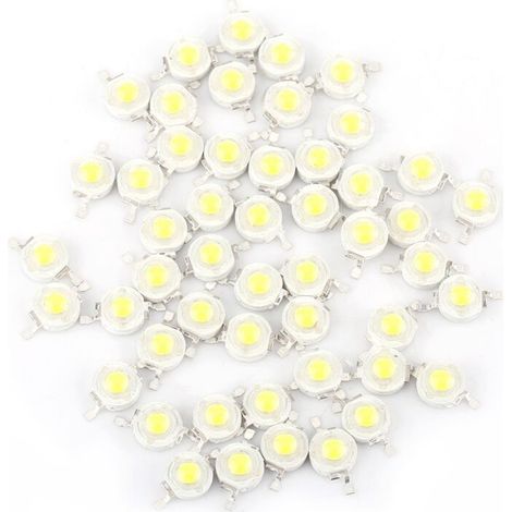 1-w-smd-led-lampe, 50 Stück, Led-chip Für Wohnraumstrahler, Hohe Leistung, Kaltweiß