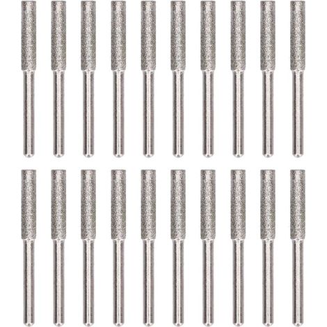 20-teiliges Kettensägen-schärfset, Rotationsfeilen-schärfset Mit Schleifkopf, Silber 4 Mm