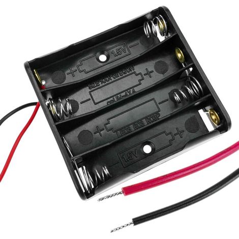 Batteriefach. Flacher Batteriehalter Für 4 Aaa-batterien (lr03, 1,5 V).