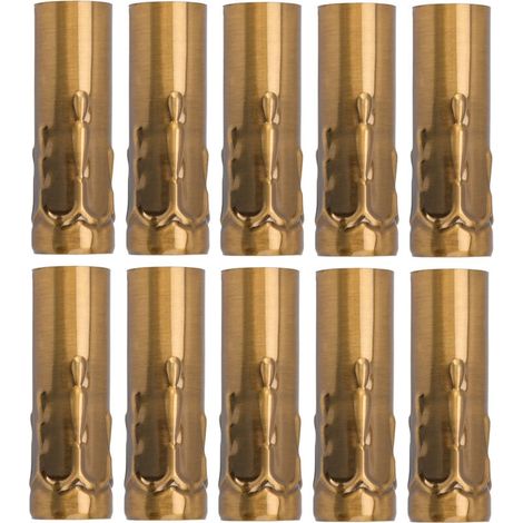 E14 Metallrohr Für Kerzenlampenfassung, Lampensockel, Beleuchtungszubehör 25x80mm, Goldbronze, 10 Stück