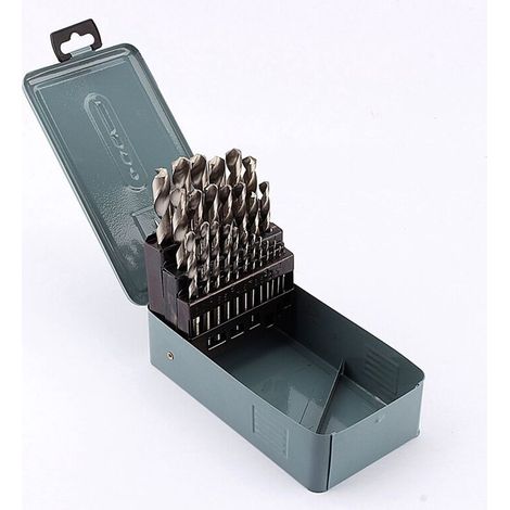 Hss-spiralbohrer-set Für Metall, 25-teilig, Hochwertiges Bohrwerkzeug 1 Bis 13 Mm, Neu