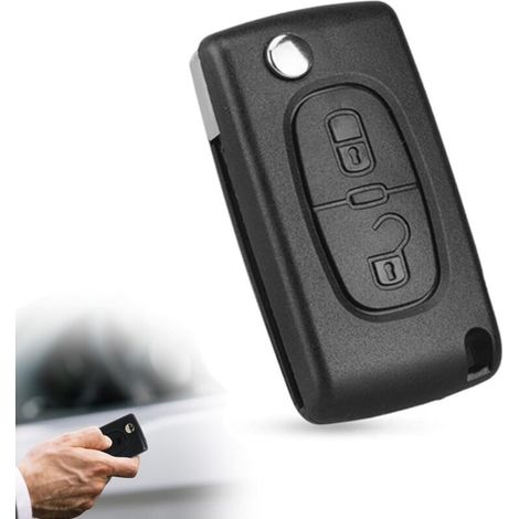 2-tasten-schlüsselgehäuse, Kompatibel Mit Ce0523 Klappschlüsseln Für Peugeot 207, 307, 308, 407 Und Citroen C2, C3, C4, C5 Und C6