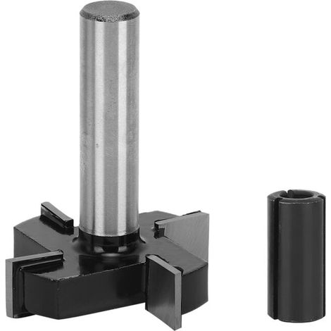 Schwarzes T-förmiges Vierklingen-fräserset, Holzbearbeitungswerkzeuge, Robustes Hardware-zubehör (vier 12x1/2)