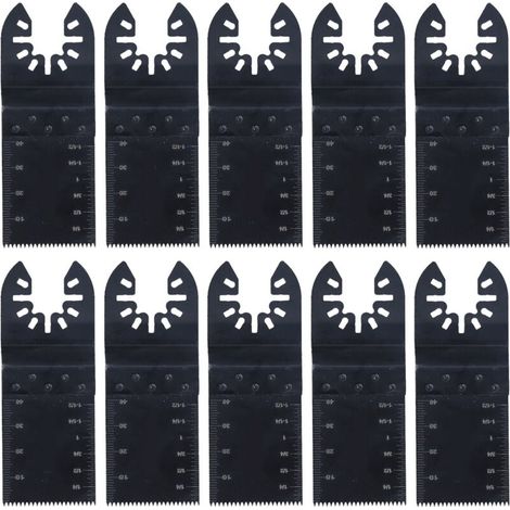 10-teiliges Set Oszillierender Sägeblätter, Schnellwechsel-sägeblätter Aus Hss (hochleistungs-schnellstahl), Universell Einsetzbar, 34 Mm