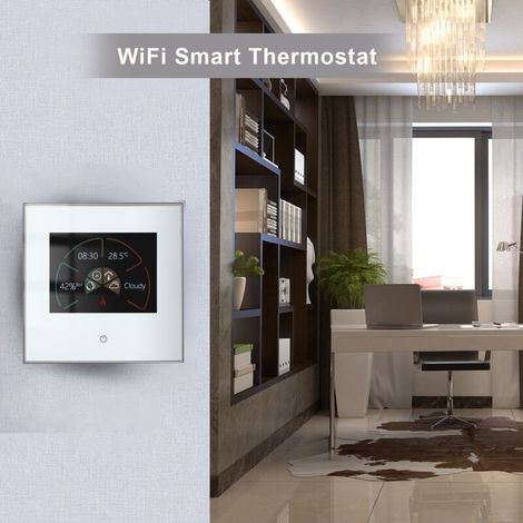 Intelligenter Wlan-thermostat, Temperaturregler, Wöchentlich Programmierbar, Touch-steuerung/mobile App/sprachsteuerung, Kompatibel Mit Alexa/home, Für 5-a-wasser-/gasheizkessel