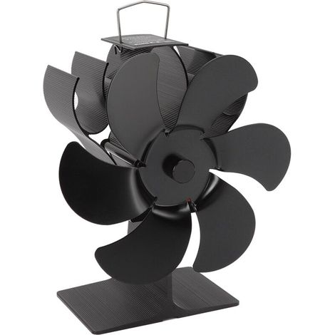 Schwarzer 6-blatt-ofenlüfter, Automatischer Start, Hitzebeständig, Wärmebetrieben Für Den Hausgebrauch, 152 Mm