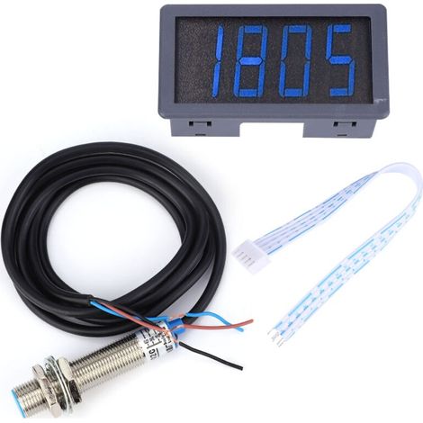 4-stelliger Blauer Led-drehzahlmesser, Drehzahlmesser, Npn-hall-näherungssensor (drehzahlmesser)