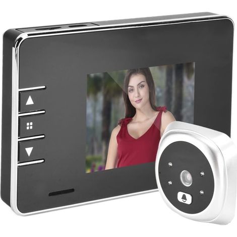 3-zoll-smart-video-türklingel – 120°-infrarot-nachtsicht – Video- Und Fotoaufzeichnung – Einfache Installation Mit Zubehör