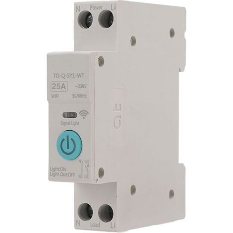 230v 25a Wlan-smart-leistungsschalter – Drahtlose Fernbedienung – 1p+n – Intelligenter Schutz Für Fernbedienung – Weiß – 230v