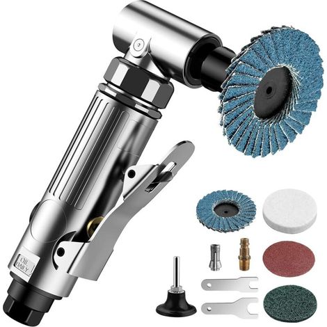 1/4"-druckluftschleifer 90 Psi – 20.000 U/min – 4 Scheiben Zum Schleifen, Polieren Und Schweißen – 90°-kopf Für Arbeiten In Beengten Bereichen