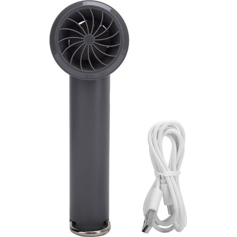 Tragbarer Turboventilator, 14.000 U/min, 100 Geschwindigkeitsstufen, Leise, Usb-aufladbar, Mini, Für Reisen, Camping Und Outdoor-aktivitäten, Grau, Lila