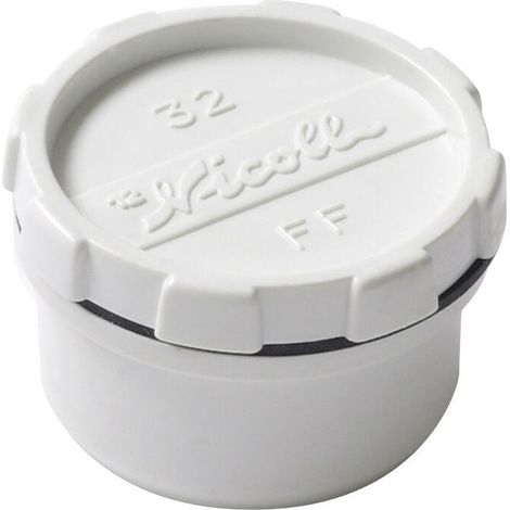 Weiße Pvc-kappe 40