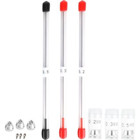 0,2/0,3/0,5 Mm Airbrush-nadeldüsenkappen-ersatzteile Für Spritzpistolen