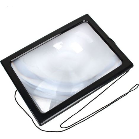 Große, Freihändige 3-fache Vergrößerungslupe Im A4-format Mit Led-beleuchtung, Gdel Leselupe
