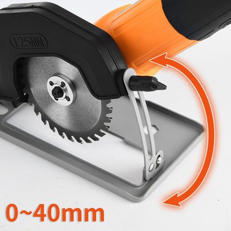 Verstellbare Positionierstütze Mit Winkelverstellung Von 0 Bis 45°, Schnitttiefe Von 0 Bis 40 Mm, Nutenbasis Für Schleifmaschine, Für 100 Bis 125 Mm