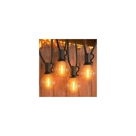 M Lange Lichterkette Für Den Außenbereich Mit 30 G40-led-lampen Und 2 G40-led-lampen, Warmweißes, Wasserdichtes Niedervolt-lichterkettenlicht Für Terrassen Und Hochzeiten. - 3