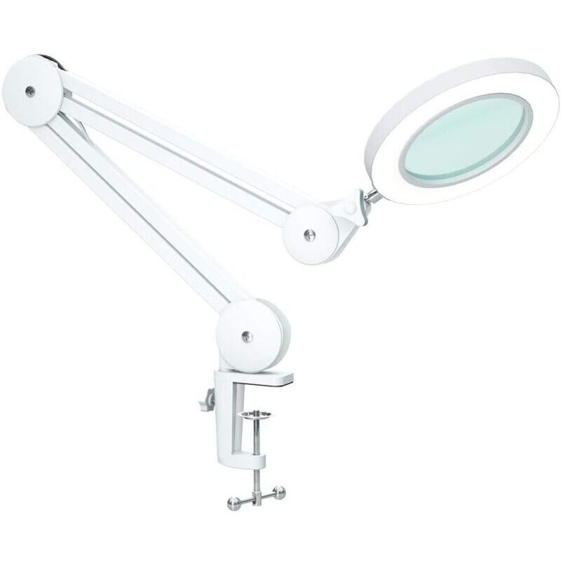Beleuchtete Lupe 105 Mm – 2,25-fache Vergrößerung – 80 Leds, 1480 Lm – Dimmbar Mit 3 Farben – 360° Schwenkbarer Arm