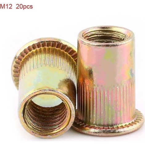 Flache Gewindenietmuttern Aus Kohlenstoffstahl M3-m12 (m12 X 20 Stück)