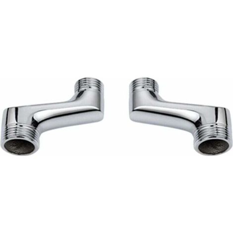 Eckverbinder, Winkelreduzierstück Aus Messing, Verstellbarer Schwenkarm, Eckwandhalterung, Versetzter Verbinder Von 1/2" Auf 3/4", Verchromt