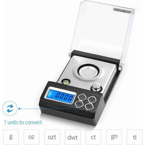 Hochpräzise Professionelle Digitalwaage (50 G/0,001 G), Elektronische Miniwaage Für Pulver, Goldschmuck, Karatgewicht, Mit Kalibrierklemme Und Wiegeplattform.