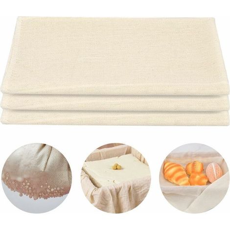 Stück Musselintücher, Ungebleichte Käsetücher, Wiederverwendbare Käsetücher, Weiche Quadratische Stofftücher Für Lebensmittel, Joghurt, Saft, Wein, Filtern, Abtropfen, Kochen (50 X 50 Cm)