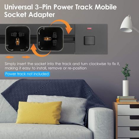 Universelle 3-polige Steckdose, Vielseitiger Mobiler Stromadapter