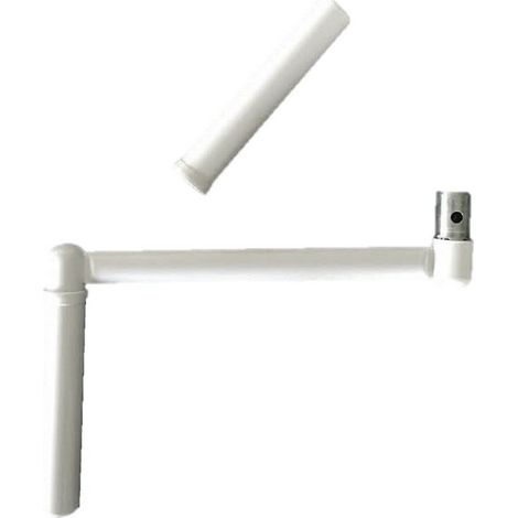 Kurbelgriff Für Rollläden – Länge 180 Mm – Flachstahlstange – Polyamidgriff – Kompatibel Mit Stangendurchmesser 12 Mm