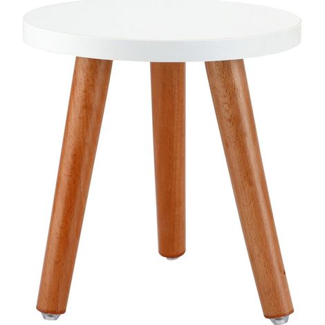 Kleiner Blumenständer, Blumentopfständer, Kleiner Runder Nordischer Tischblumenständer Für Drinnen, Durchmesser 20 Cm, Höhe 22 Cm, Massivholzfarbe